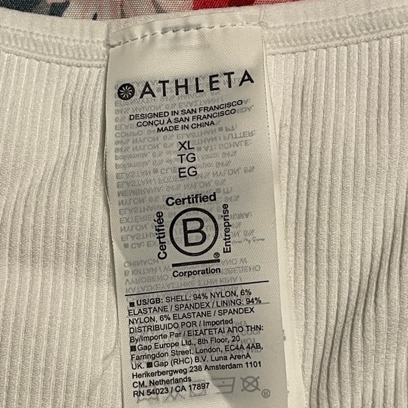 Athleta White Ribbed Top - Picture 2 of 3